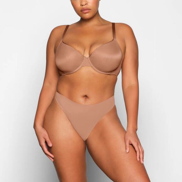 SKIMS Weightless Demi Bra Sienna Lightly Lined Smoothing Lightweight 34D NEW - Picture 1 of 9